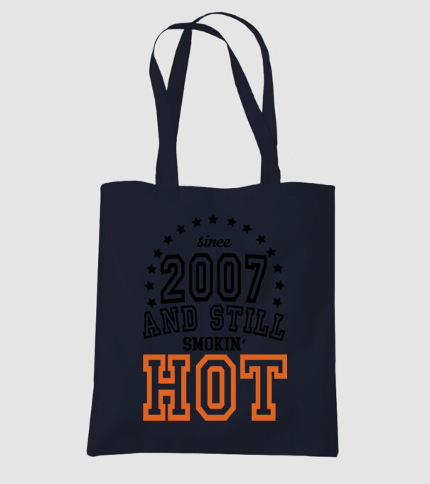 'Since and still smokin'' hot - 2007' model albastru închis pe tricou