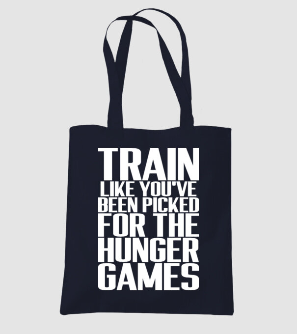 Train like youve been picked for the hunger games model albastru închis pe tricou