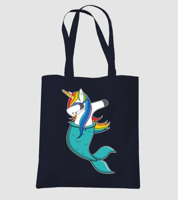 Unicorn Sirenă DAB model albastru închis pe tricou