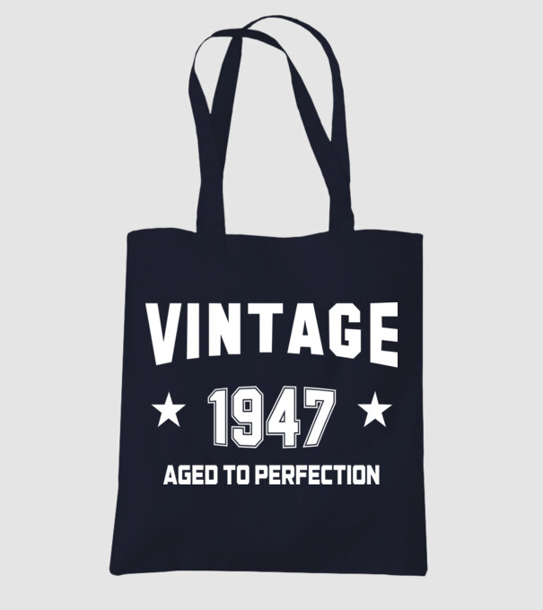 Vintage - 1947 model albastru închis pe tricou