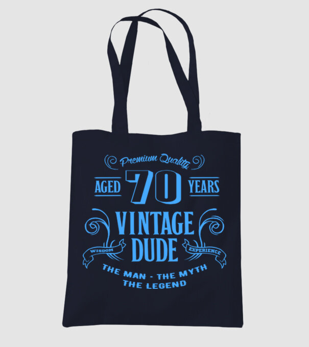 Vintage Dude - 70 model albastru închis pe tricou
