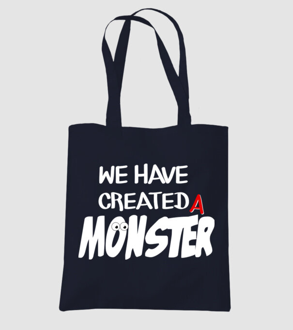 We have created a monster model albastru închis pe tricou