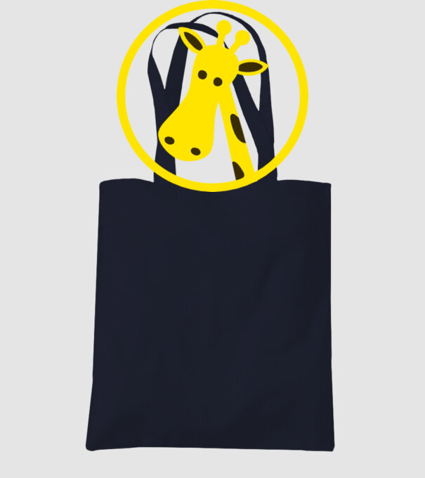 Girafă model albastru închis pe tricou