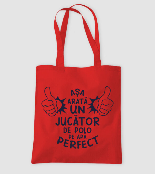 arată un JUCĂTOR DE POLO PE APĂ perfect model roșu pe tricou