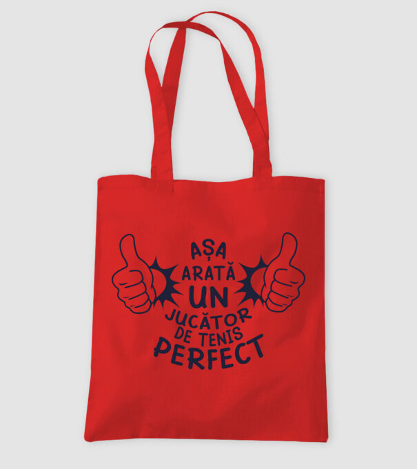 Așa arată un JUCĂTOR DE TENIS perfect model roșu pe tricou