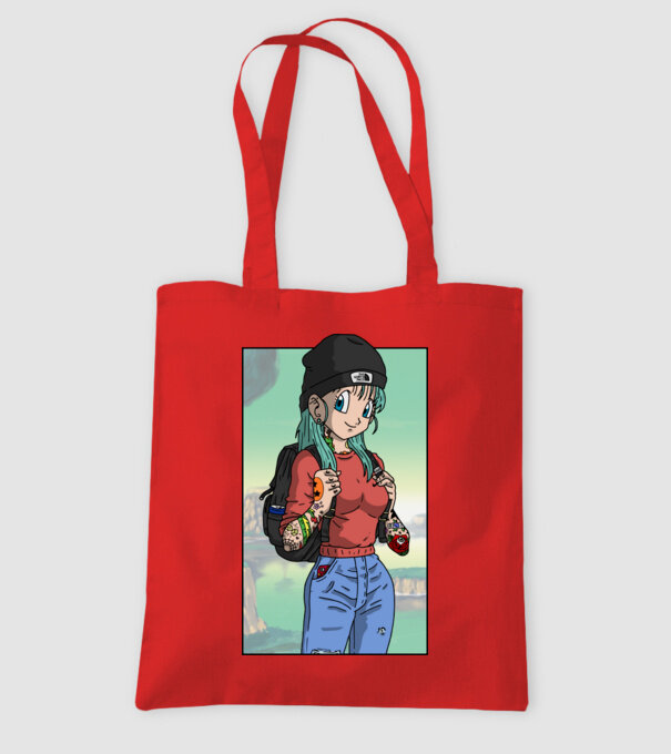 dragon ball bulma model roșu pe tricou