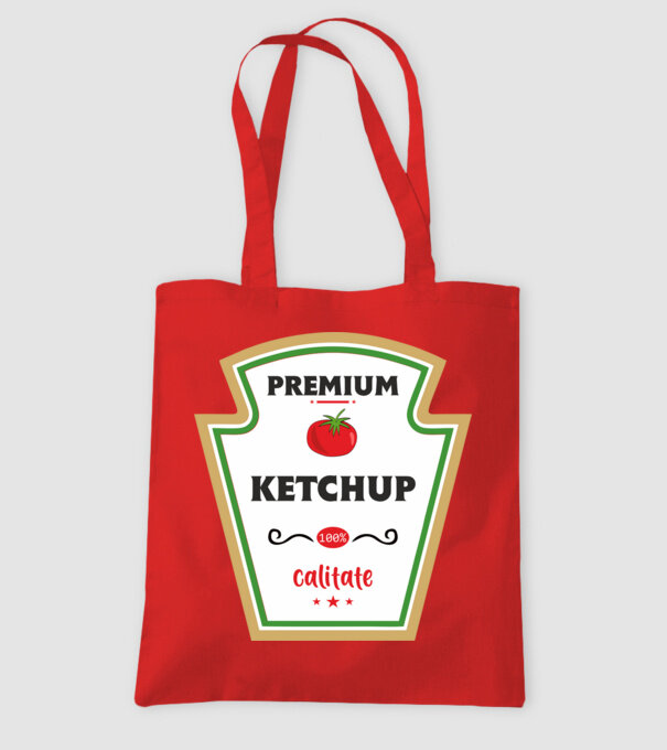 ketchup premium - calitate model roșu pe tricou