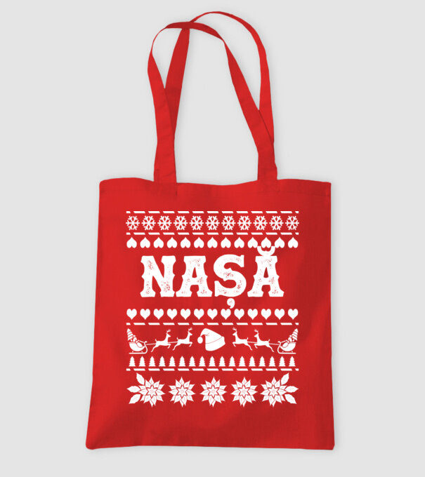 Nașă model roșu pe tricou