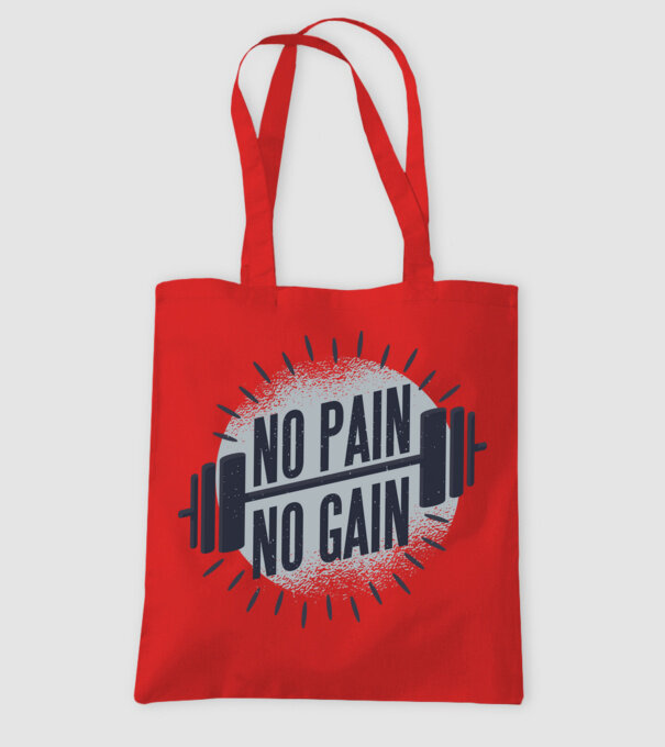 No pain no gain round model roșu pe tricou