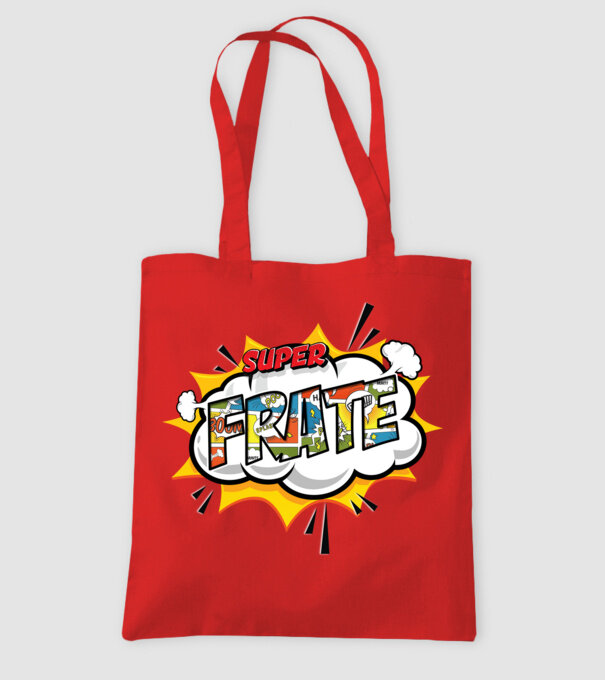 Super Frate model roșu pe tricou