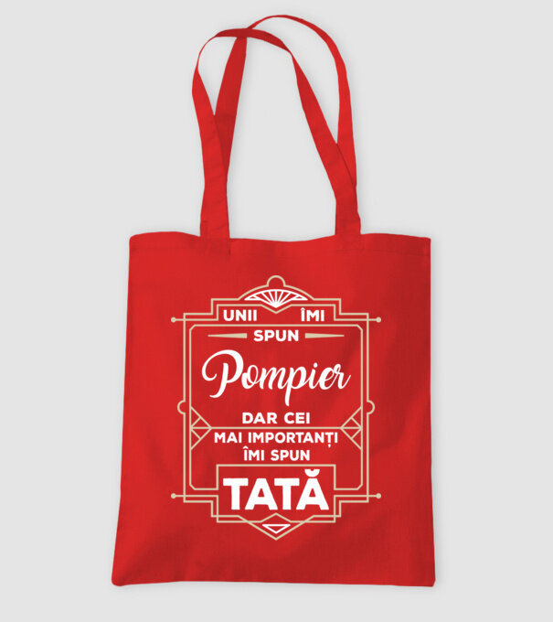 Unii îmi spun Pompier, dar cei mai importanți îmi spun tată model roșu pe tricou