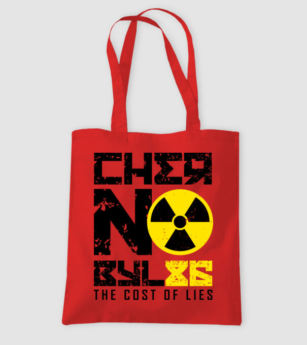 'Chernobyl ''86' model roșu pe tricou