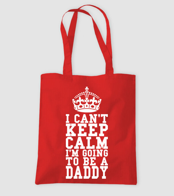 'I can''t keep calm, i''m going to be a daddy' model roșu pe tricou