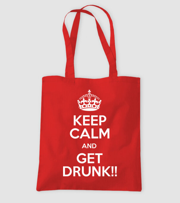 keep calm and get drunk model roșu pe tricou