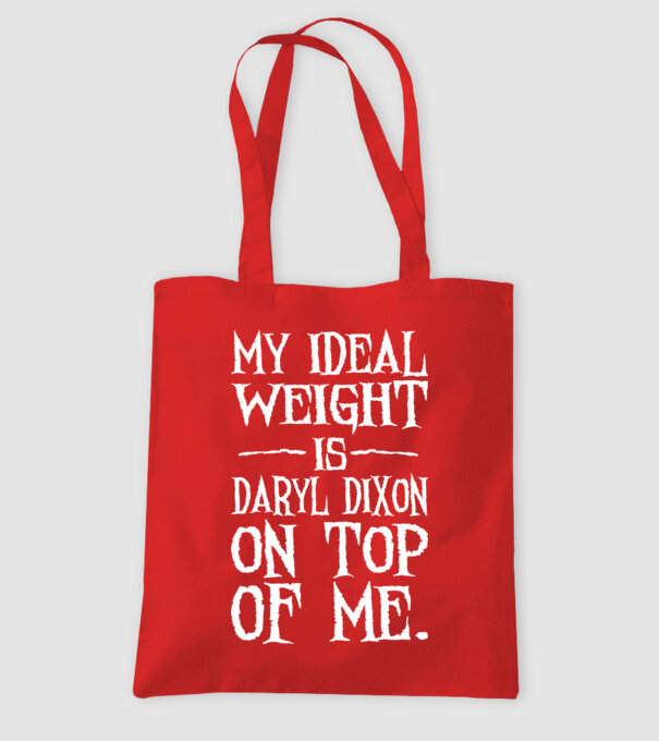 My ideal wight is dixon on me model roșu pe tricou