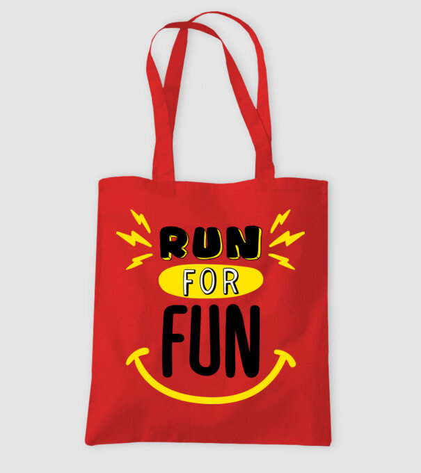 Run for fun model roșu pe tricou