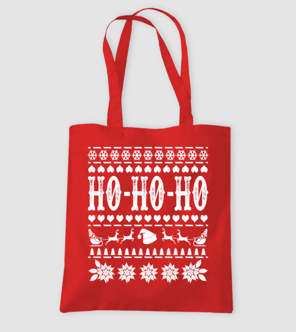 Ugly sweater hohoho model roșu pe tricou