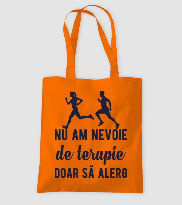 nu am nevoie de terapie, doar să alerg model portocaliu pe tricou
