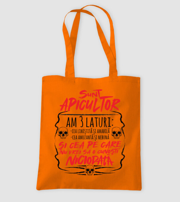 sunt apicultor am 3 laturi model portocaliu pe tricou