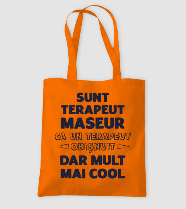 sunt terapeut maseur, ca un terapeut obișnuit, dar mult mai cool model portocaliu pe tricou
