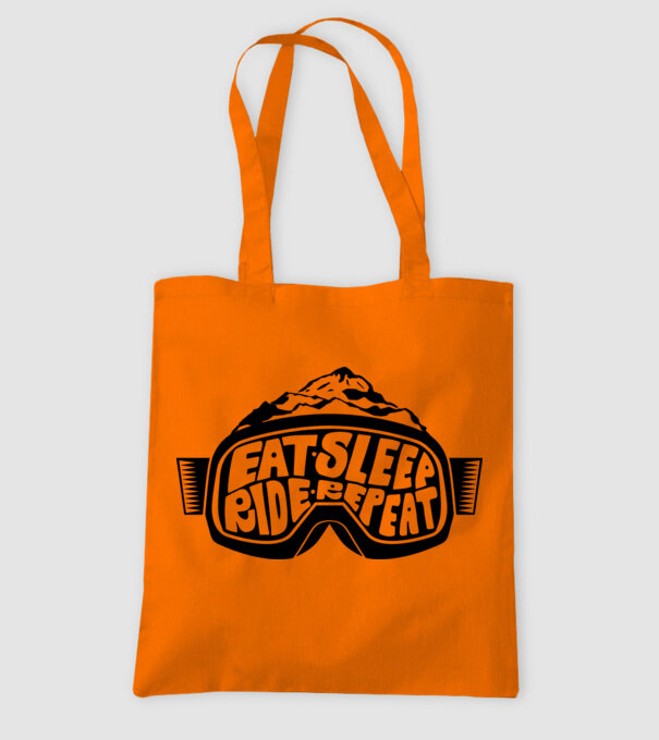 Eat sleep ride repeat model portocaliu pe tricou