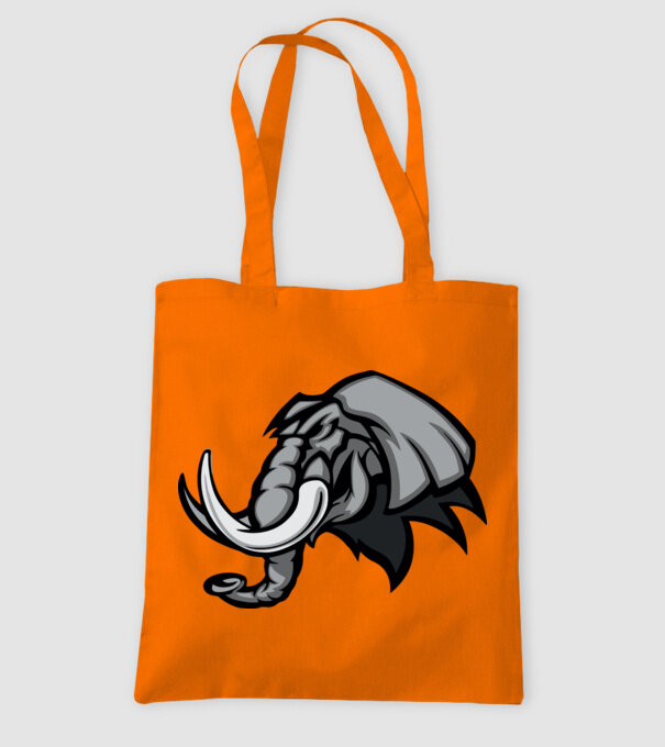 Elephant model portocaliu pe tricou