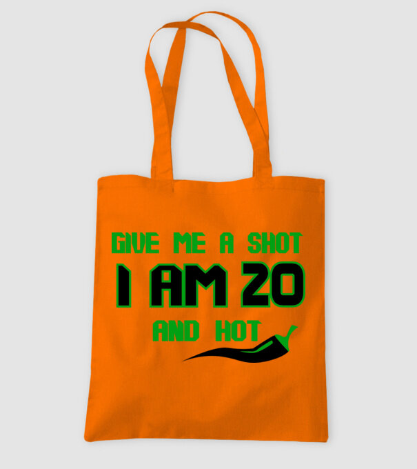 Give me a shot - 20 model portocaliu pe tricou