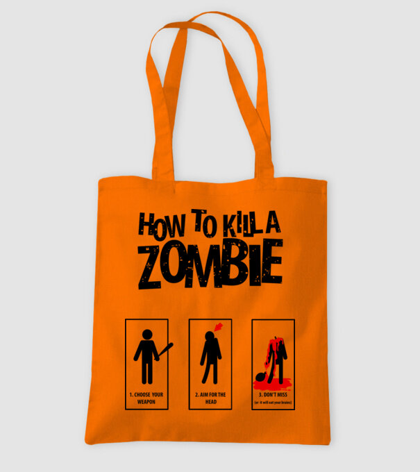 How to kill a zombie model portocaliu pe tricou