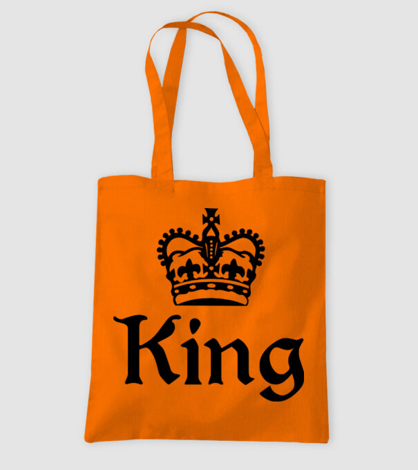 King 01 model portocaliu pe tricou