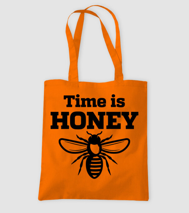 Time is honey model portocaliu pe tricou