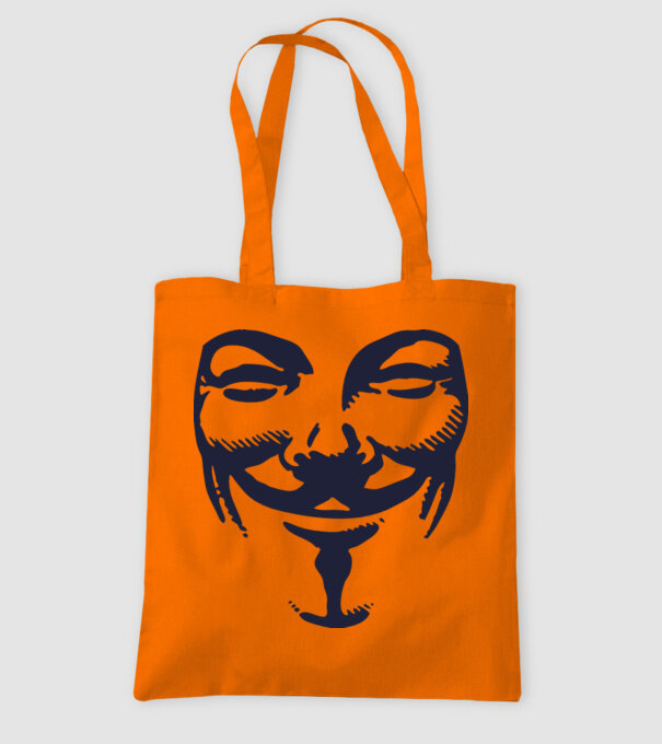 vendetta mask model portocaliu pe tricou