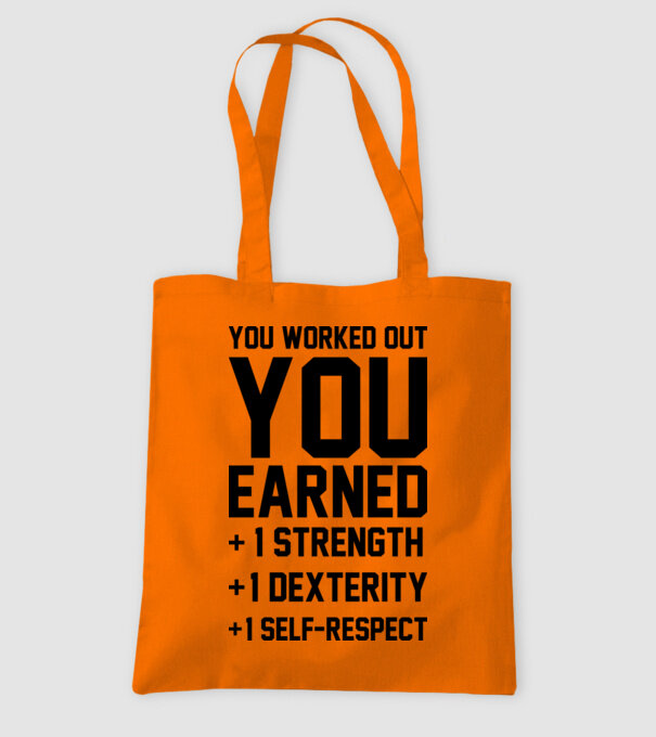 You worked out model portocaliu pe tricou
