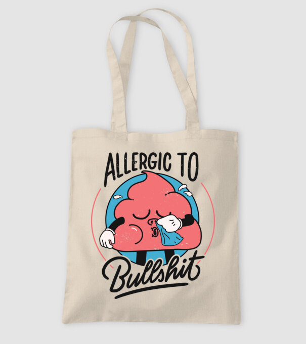 Allergic to bullshit antisocial model nisipiu pe tricou