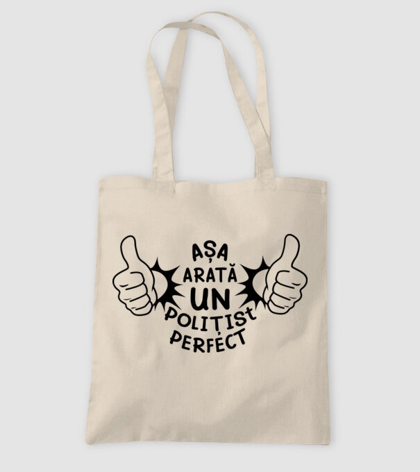 Așa arată un POLIȚIST perfect model nisipiu pe tricou