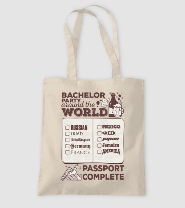 Bachelor Party World tour model nisipiu pe tricou