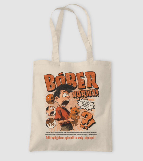 Bobr Kurwa comic model nisipiu pe tricou