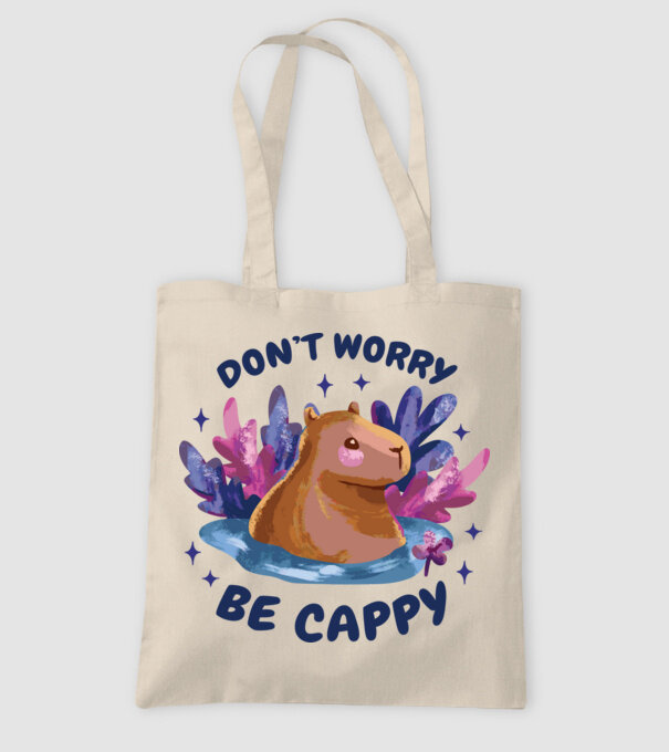 Don't worry be Cappy - capibară model nisipiu pe tricou