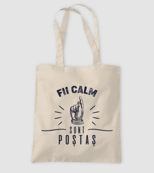 Fii calm, sunt poștaș model nisipiu pe tricou