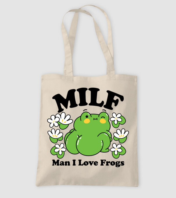 MILF man i love frogs model nisipiu pe tricou