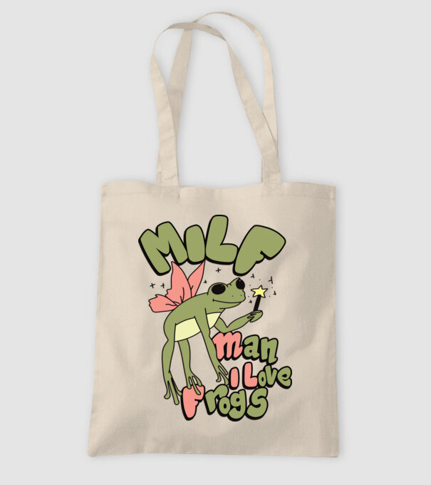 MILF man i love frogs model nisipiu pe tricou