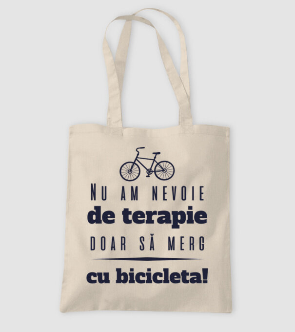 nu am nevoie de terapie, doar să merg cu bicicleta model nisipiu pe tricou