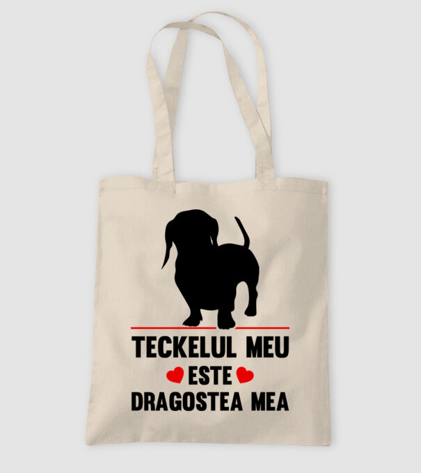 teckelul meu este dragostea mea model nisipiu pe tricou