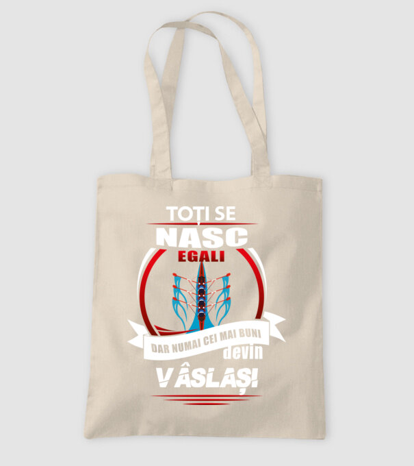 Toți se nasc egali, dar numai cei mai buni devin vâslași model nisipiu pe tricou