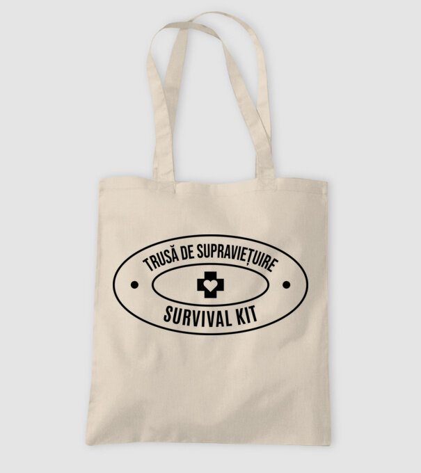 trusă de supraviețuire model nisipiu pe tricou