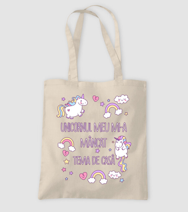 Unicornul meu mi-a mâncat tema de casă model nisipiu pe tricou