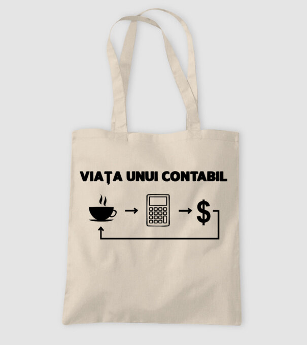 Viața unui contabil model nisipiu pe tricou