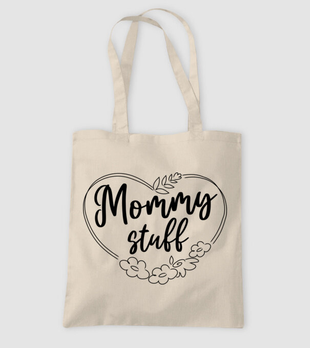 Sacoșă pânză Ziua mamei mommy stuff model nisipiu pe tricou