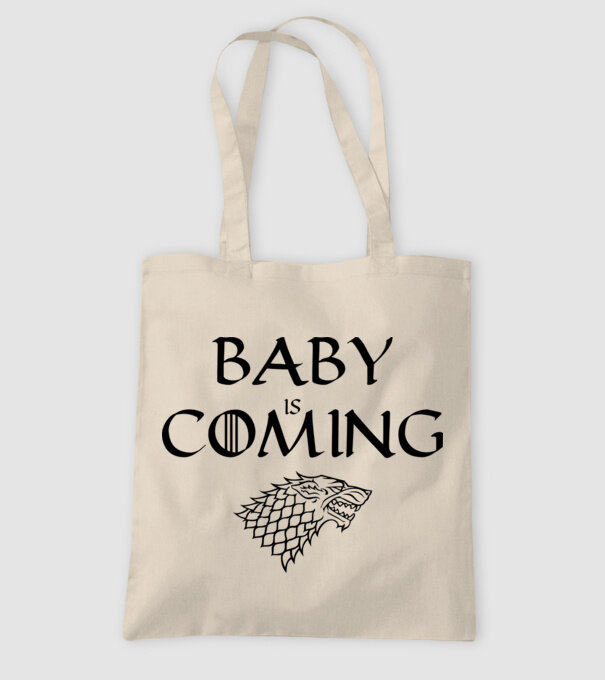Baby is coming model nisipiu pe tricou