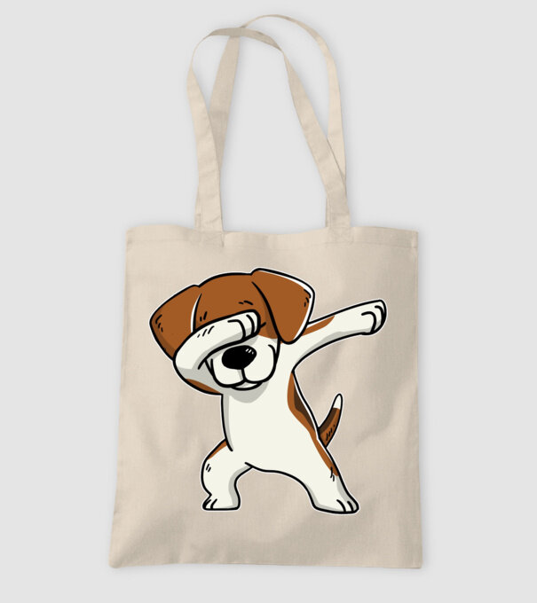 Beagle DAB model nisipiu pe tricou