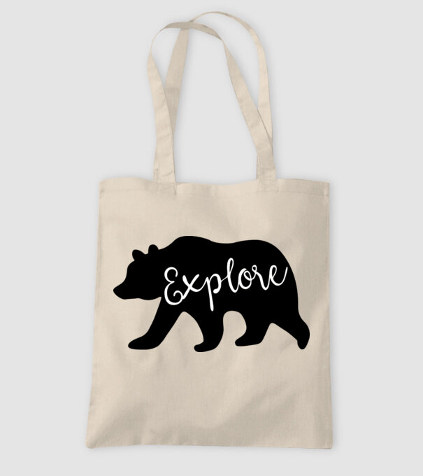 Bear left explore model nisipiu pe tricou